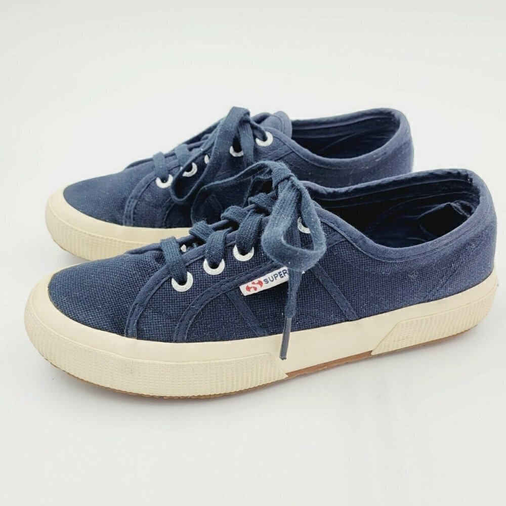 Superga 2750 Cotu Classic Blue Lace-Up Low Top Sneaker Size 37 US 6.5/7